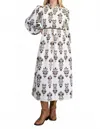 Gigio Willow Court Dress In Floral Print In White