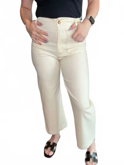 Gigio Women's Ankle Cropped Summer Pants In Honey In Gold
