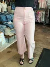 Gigio Women's Ankle Cropped Summer Pants In Pink In Pink
