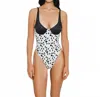 Gigizara Calico One Piece Kaleidoscope Pattern, Adjustable Support In Black In Black