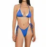 Gigizara Clam Tie-side Bottom Adjustable Cheeky Coverage In Blue In Blue