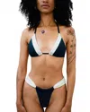 Gigizara Lunar Petal V-cut Bikini Bottom Night Flower Elegance In Black In Black