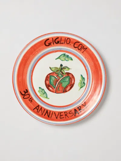 Giglio.com 30th Anniversary Ceramic Plate In Red