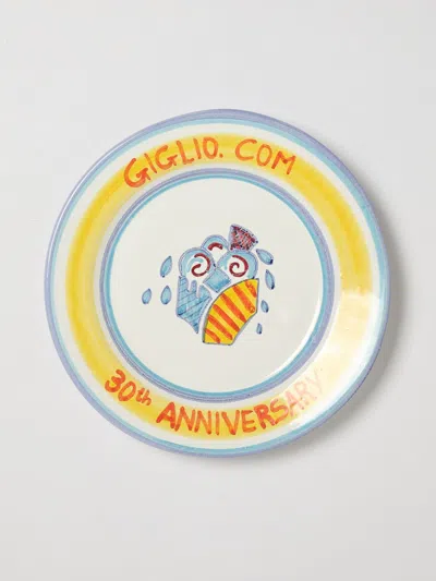 Giglio.com 30th Anniversary Ceramic Plate In Yellow