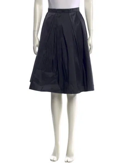 Pre-owned Gigliola Curiel Mesh Accents Knee-length Skirt In Blue