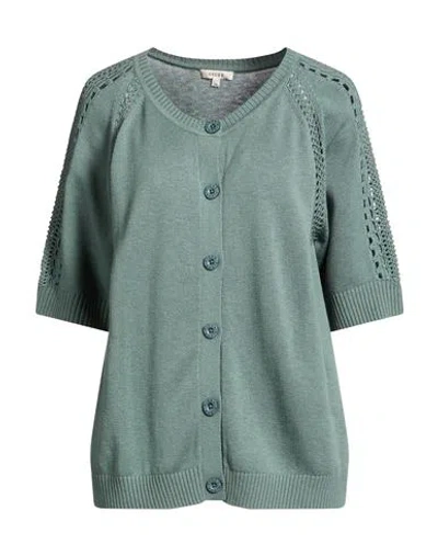 Gigue Woman Cardigan Sage Green Size 14 Recycled Nylon, Viscose, Wool