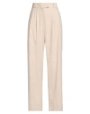 Gigue Woman Pants Beige Size 14 Polyester, Viscose, Elastane In Beige
