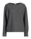 Gigue Woman Top Grey Size 12 Recycled Polyester, Viscose, Wool, Elastane In Grey