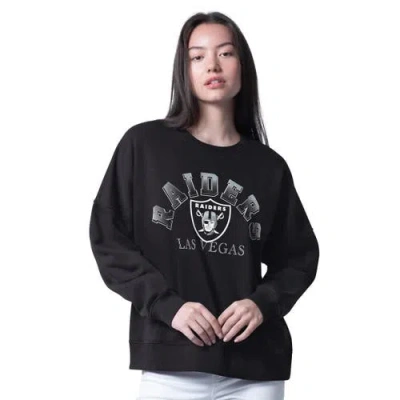 G-iii 4her By Carl Banks Black Las Vegas Raiders Oversized Feud Sweatshirt