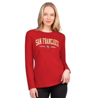 G-iii 4her By Carl Banks Scarlet San Francisco 49ers Best Play Long Sleeve T-shirt In Red