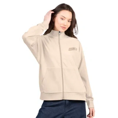 G-iii 4her By Carl Banks Tan Seattle Seahawks Rookie Full-zip Hoodie In Neutral