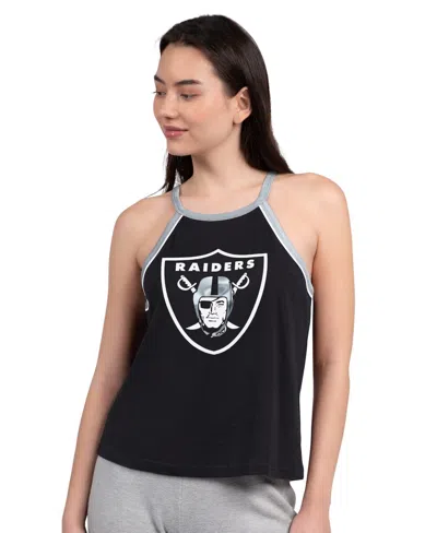 G-iii 4her By Carl Banks Women's Black Las Vegas Raiders Redemption Win Slub Tank Top