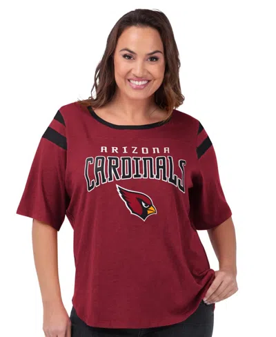 G-iii 4her By Carl Banks Women's Cardinal Arizona Cardinals Plus Size Linebacker T-shirt In Red