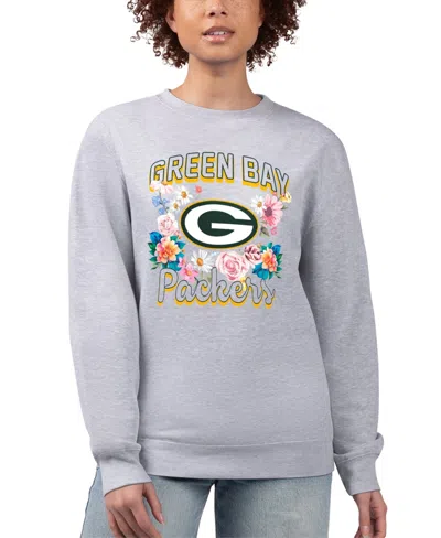 G-iii 4her By Carl Banks Women's Green Bay Packers Fleece Pullover Sweatshirt In Gray