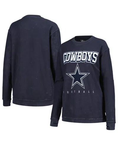 G-iii 4her By Carl Banks Women's Navy Dallas Cowboys Comfy Cord Pullover Sweatshirt In Blue