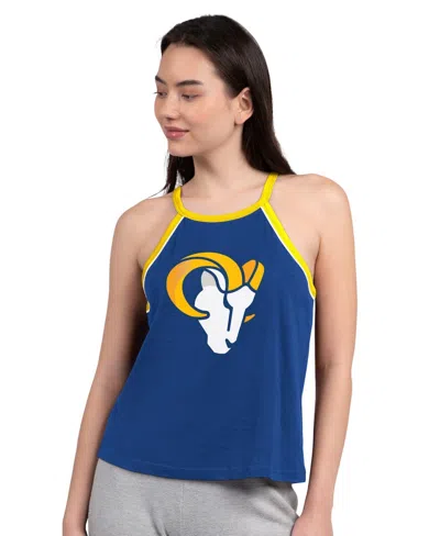 G-iii 4her By Carl Banks Women's Royal Los Angeles Rams Redemption Win Slub Tank Top In Blue