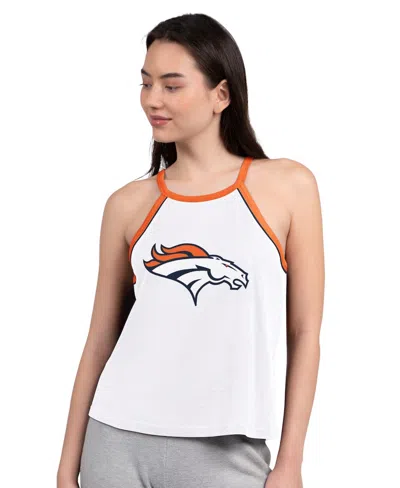 G-iii 4her By Carl Banks Women's White Denver Broncos Redemption Win Slub Tank Top In Multi
