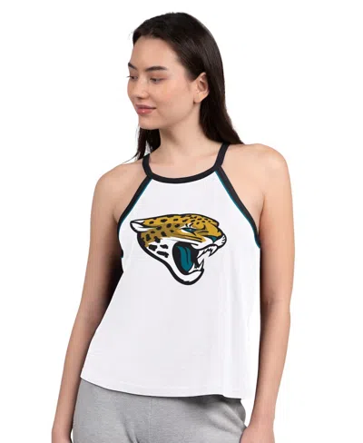 G-iii 4her By Carl Banks Women's White Jacksonville Jaguars Redemption Win Slub Tank Top