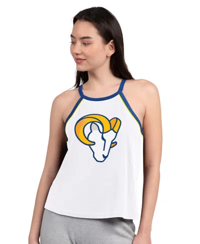 G-iii 4her By Carl Banks Women's White Los Angeles Rams Redemption Win Slub Tank Top