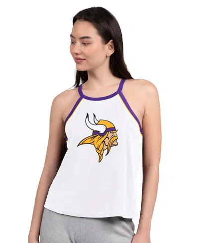 G-iii 4her By Carl Banks Women's White Minnesota Vikings Redemption Win Slub Tank Top
