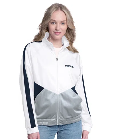 G-iii 4her By Carl Banks Women'sâ White Dallas Cowboys Rally Full-zip Track Jacket