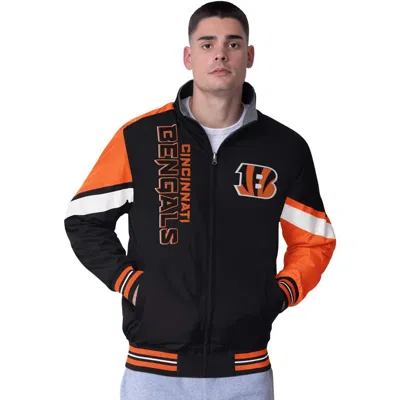 G-iii Extreme Black Cincinnati Bengals Strong Arm Reversible Full-zip Jacket