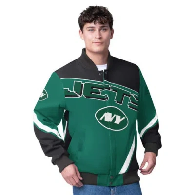 G-iii Extreme Green New York Jets Maximum Racing Full-snap Jacket