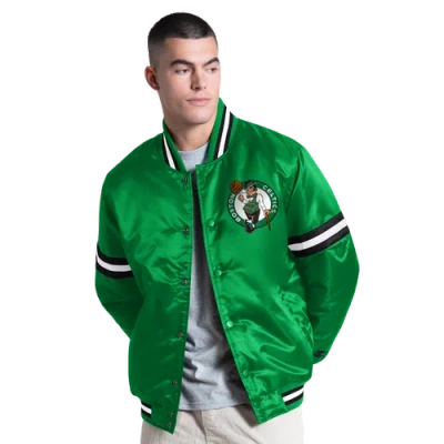 G-iii Mens Boston Celtics  Nba Cts Varsity Jacket In Green