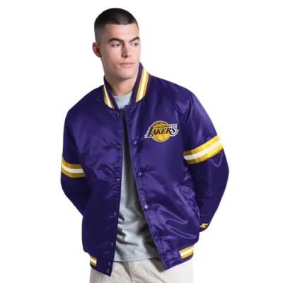 G-iii Mens Los Angeles Lakers  Nba Cts Varsity Jacket In Purple