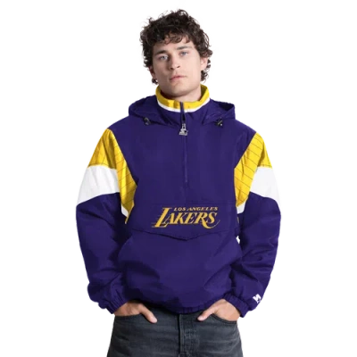 G-iii Mens Los Angeles Lakers  Nba Throwback Qz Jacket In Blue