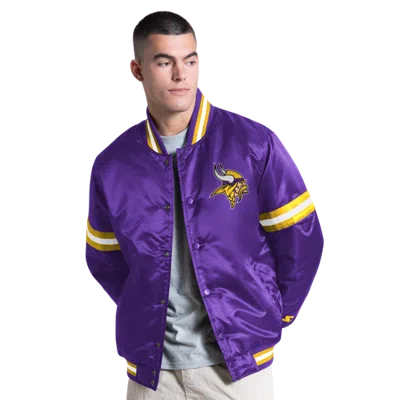 G-iii Mens Minnesota Vikings  Nfl Ct Varsity Jacket In Purple