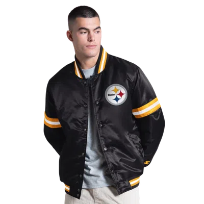G-iii Mens Pittsburgh Steelers  Nfl Ct Varsity Jacket In Black