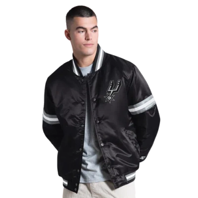 G-iii Mens San Antonio Spurs  Nba Cts Varsity Jacket In Black