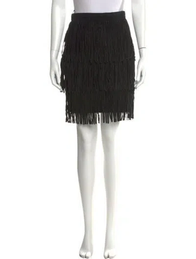 Pre-owned G-iii Sports By Carl Banks Leather Mini Skirt In Black