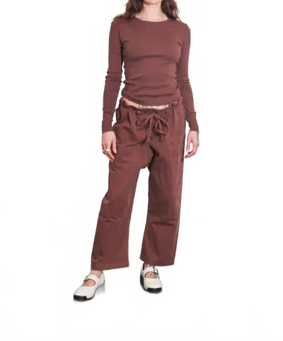 Gil Rodriguez Bellevue Long Sleeve Tee In Brown