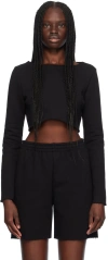 Gil Rodriguez Black Joanna Cropped Sweatshirt In Black