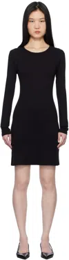 Gil Rodriguez Black Long Sleeve Bellevue Minidress In Black