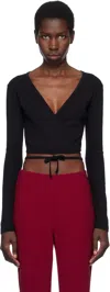 Gil Rodriguez Black Sarita Wrap Top