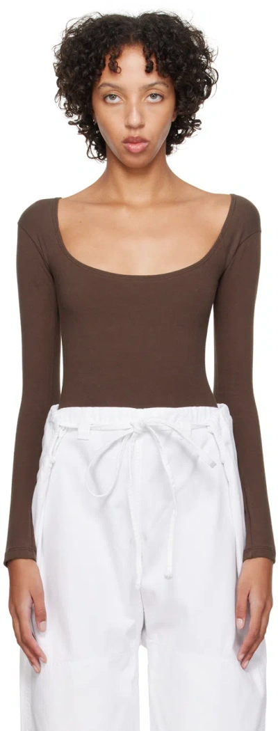 Gil Rodriguez Brown 'el Tigre' Bodysuit In Chocolate