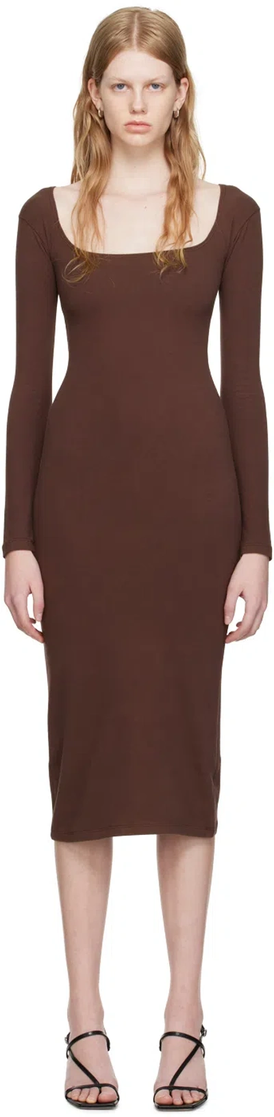 Gil Rodriguez Brown 'el Tigre' Midi Dress In Chocolate