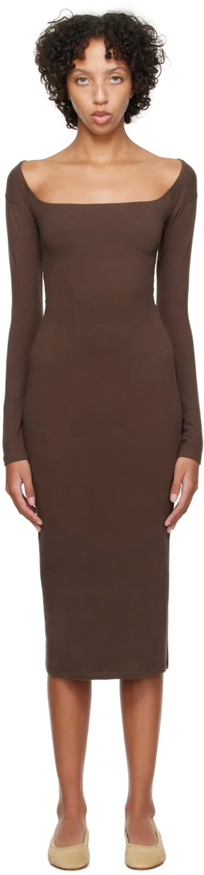 Gil Rodriguez Brown 'el Tigre' Midi Dress In Chocolate
