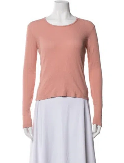 Pre-owned Gil Rodriguez Crew Neck Long Sleeve Top In Pink