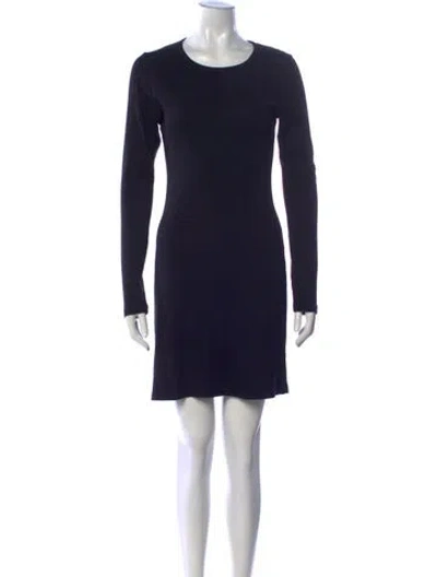 Pre-owned Gil Rodriguez Crew Neck Mini Dress In Black