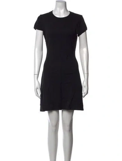 Pre-owned Gil Rodriguez Crew Neck Mini Dress In Black