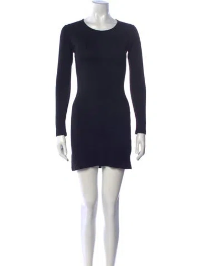 Pre-owned Gil Rodriguez Crew Neck Mini Dress In Blue