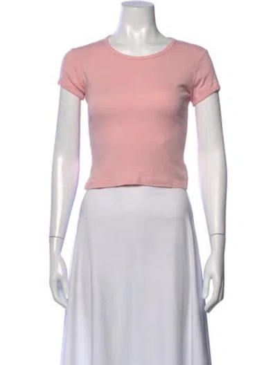 Pre-owned Gil Rodriguez Crew Neck Short Sleeve Crop Top In Pink