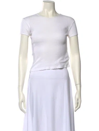 Pre-owned Gil Rodriguez Crew Neck Short Sleeve Crop Top In White