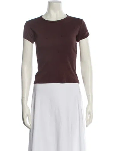 Pre-owned Gil Rodriguez Crew Neck Short Sleeve T-shirt In Brown
