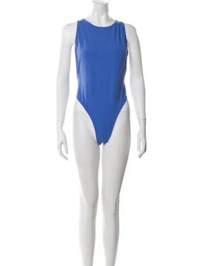 Pre-owned Gil Rodriguez Crew Neck Sleeveless Bodysuit In Blue