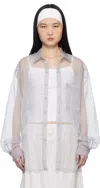 Gil Rodriguez Gray 'the Big Organza Button Up' Shirt In Oyster